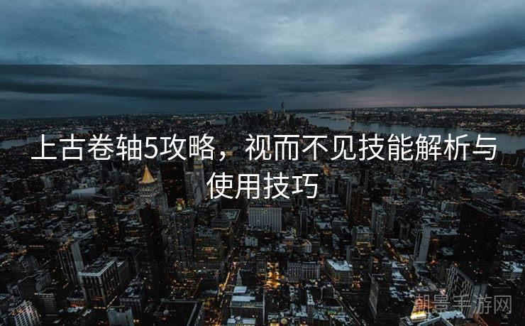 上古卷轴5攻略，视而不见技能解析与使用技巧