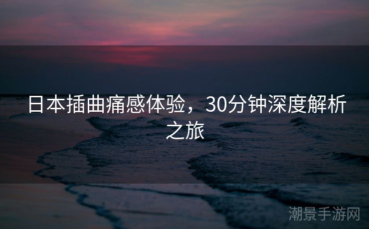 日本插曲痛感体验，30分钟深度解析之旅
