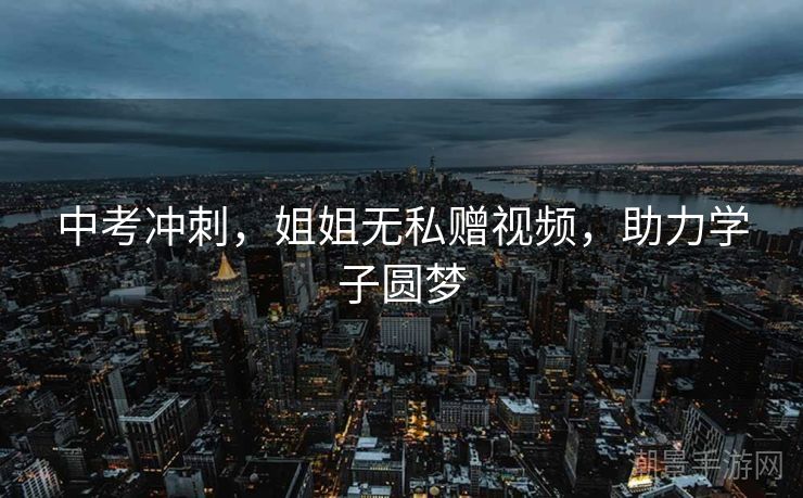 中考冲刺，姐姐无私赠视频，助力学子圆梦