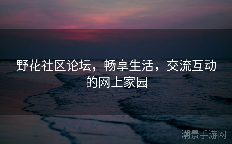 野花社区论坛，畅享生活，交流互动的网上家园
