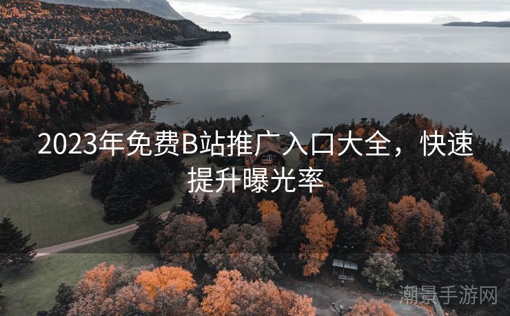 2023年免费B站推广入口大全，快速提升曝光率