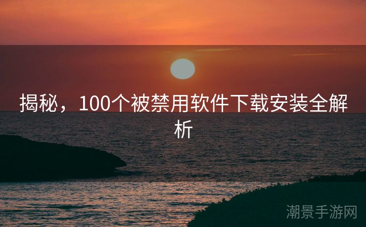 揭秘，100个被禁用软件下载安装全解析
