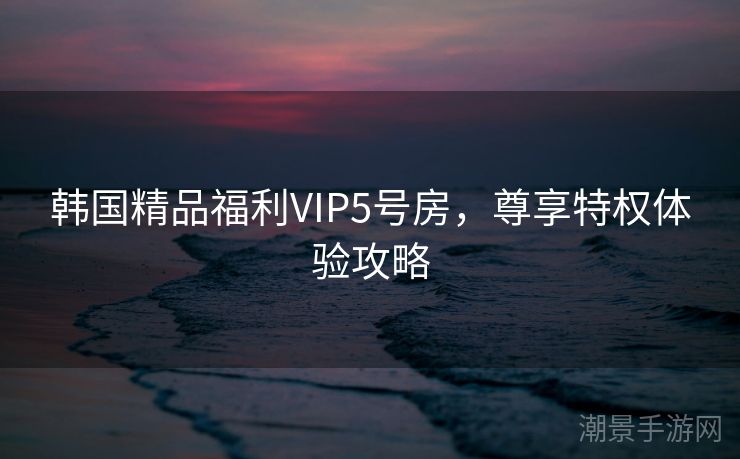 韩国精品福利VIP5号房，尊享特权体验攻略