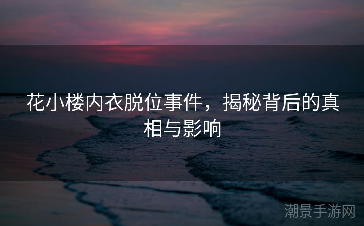 花小楼内衣脱位事件，揭秘背后的真相与影响