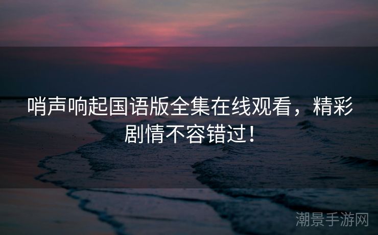 哨声响起国语版全集在线观看，精彩剧情不容错过！