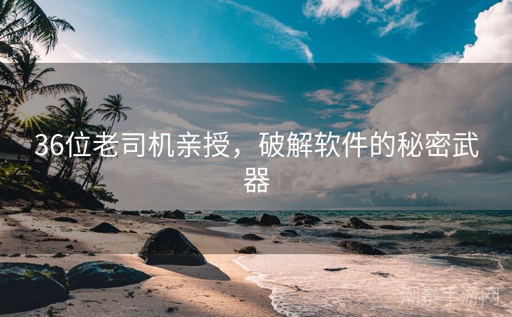 36位老司机亲授，破解软件的秘密武器