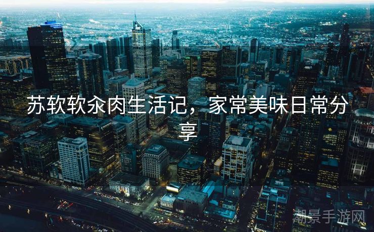 苏软软汆肉生活记，家常美味日常分享