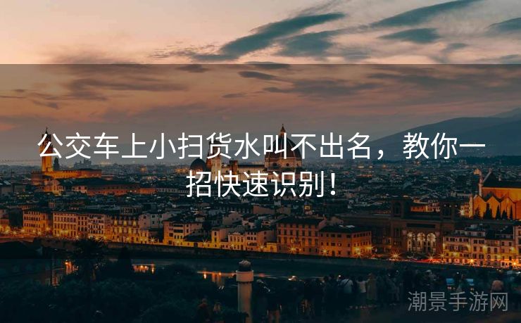 公交车上小扫货水叫不出名，教你一招快速识别！
