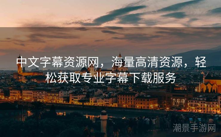 中文字幕资源网，海量高清资源，轻松获取专业字幕下载服务