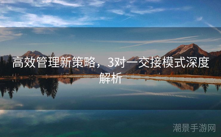 高效管理新策略，3对一交接模式深度解析