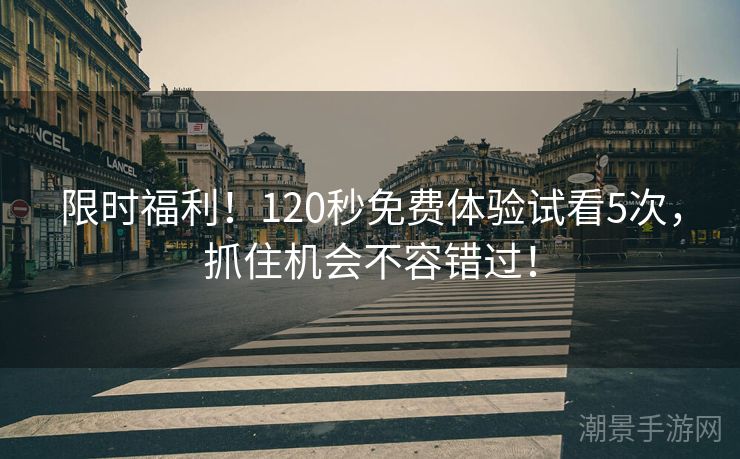 限时福利！120秒免费体验试看5次，抓住机会不容错过！