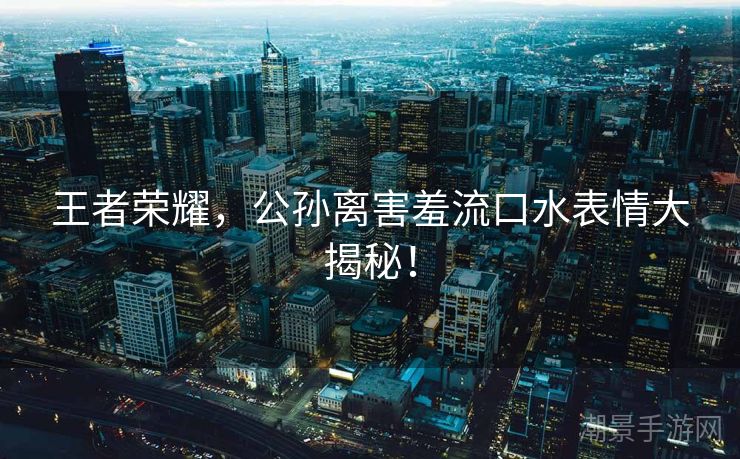 王者荣耀，公孙离害羞流口水表情大揭秘！