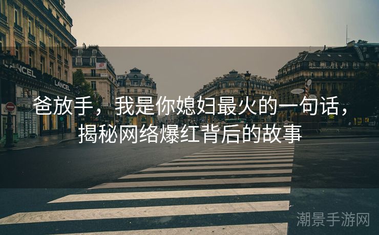 爸放手，我是你媳妇最火的一句话，揭秘网络爆红背后的故事
