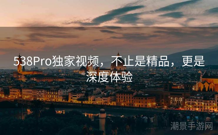538Pro独家视频，不止是精品，更是深度体验