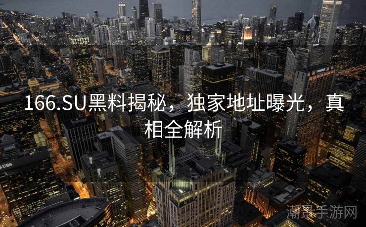 166.SU黑料揭秘，独家地址曝光，真相全解析