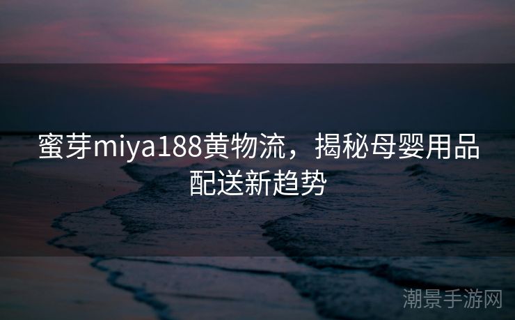 蜜芽miya188黄物流，揭秘母婴用品配送新趋势