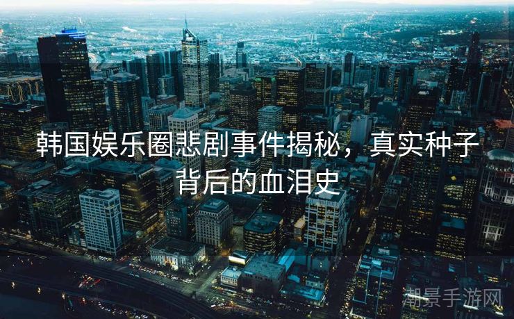 韩国娱乐圈悲剧事件揭秘，真实种子背后的血泪史