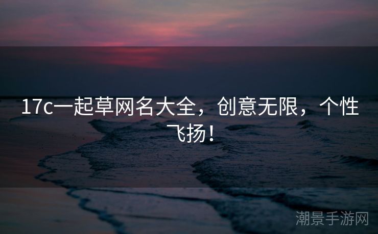 17c一起草网名大全，创意无限，个性飞扬！