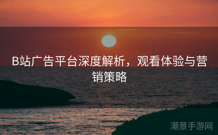 B站广告平台深度解析，观看体验与营销策略
