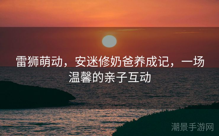 雷狮萌动，安迷修奶爸养成记，一场温馨的亲子互动