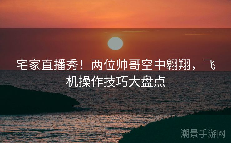 宅家直播秀！两位帅哥空中翱翔，飞机操作技巧大盘点