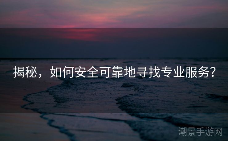 揭秘，如何安全可靠地寻找专业服务？