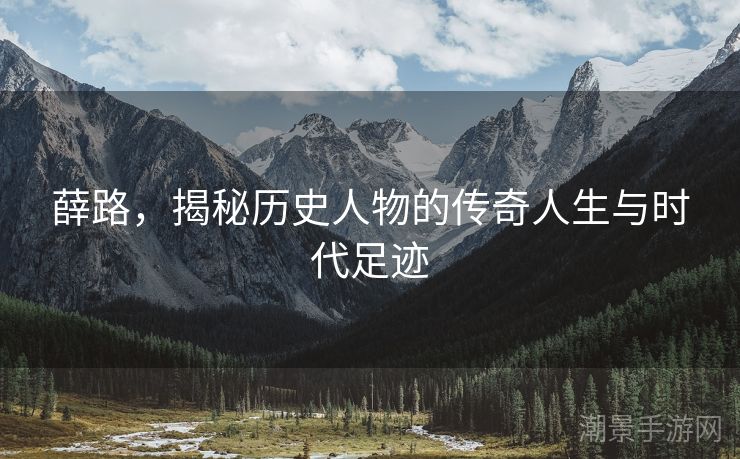 薛路，揭秘历史人物的传奇人生与时代足迹