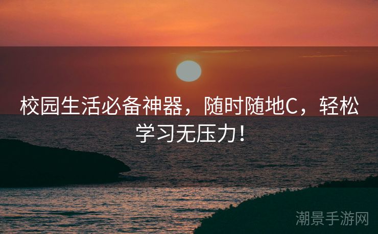 校园生活必备神器，随时随地C，轻松学习无压力！
