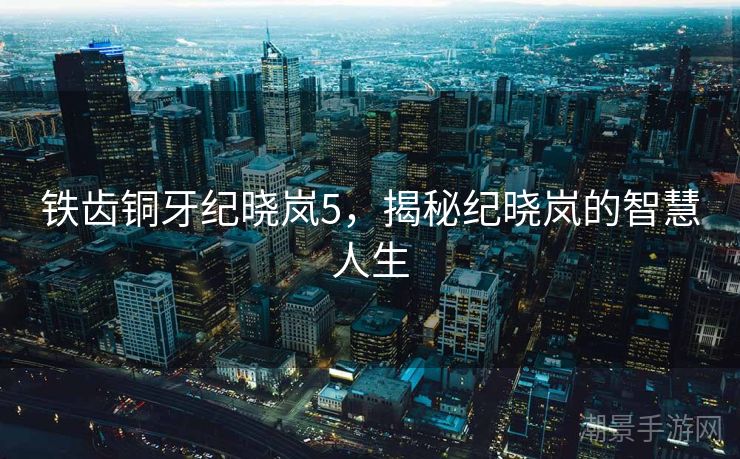 铁齿铜牙纪晓岚5，揭秘纪晓岚的智慧人生