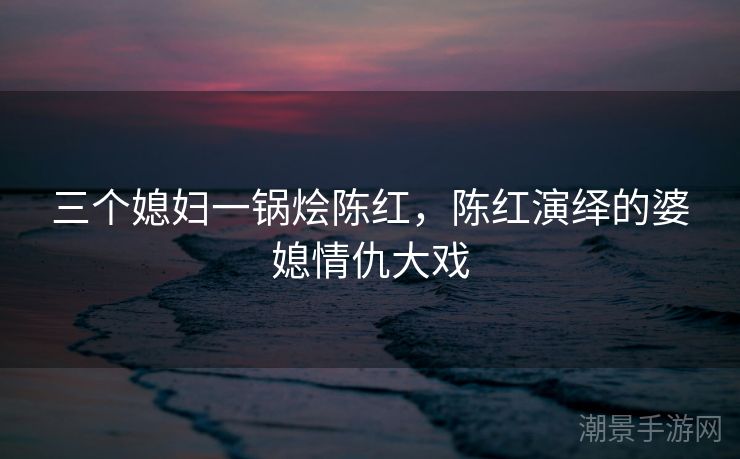 三个媳妇一锅烩陈红，陈红演绎的婆媳情仇大戏
