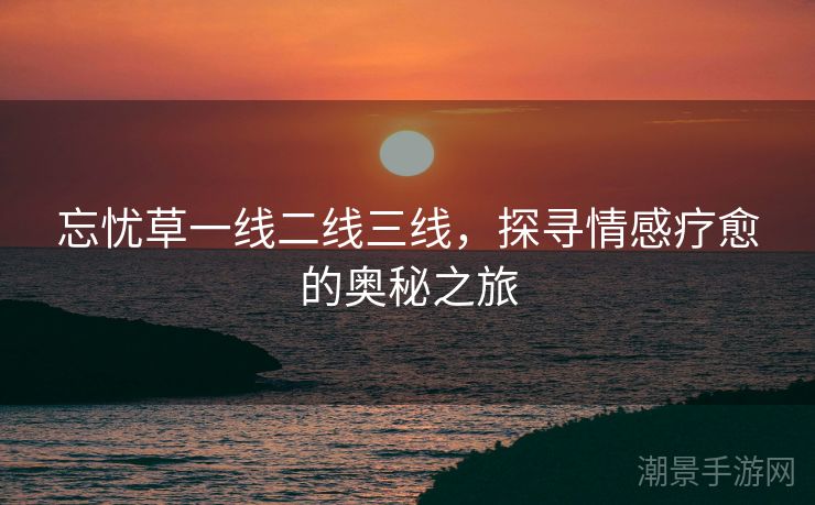 忘忧草一线二线三线，探寻情感疗愈的奥秘之旅