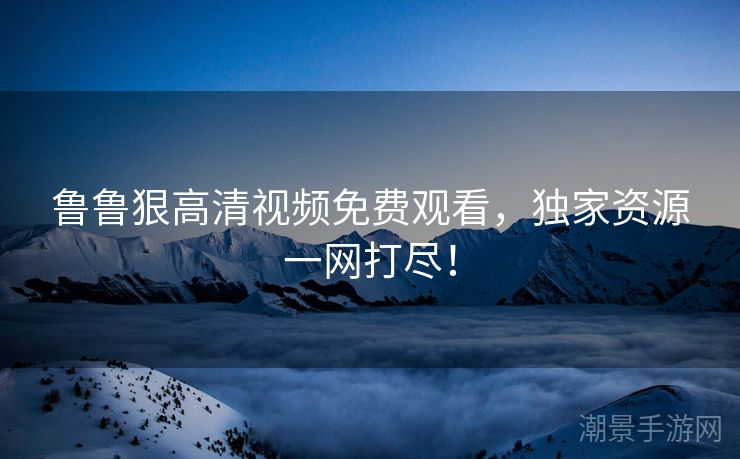 鲁鲁狠高清视频免费观看，独家资源一网打尽！