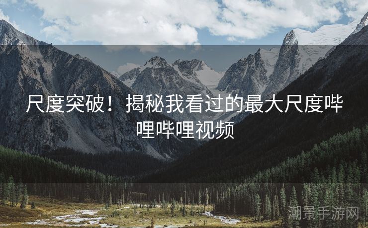 尺度突破！揭秘我看过的最大尺度哔哩哔哩视频
