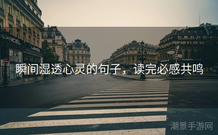 瞬间湿透心灵的句子，读完必感共鸣