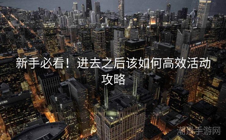 新手必看！进去之后该如何高效活动攻略