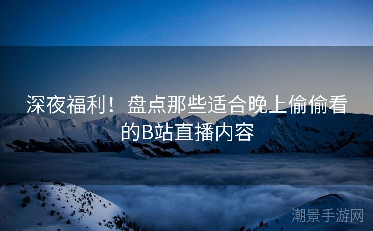 深夜福利！盘点那些适合晚上偷偷看的B站直播内容