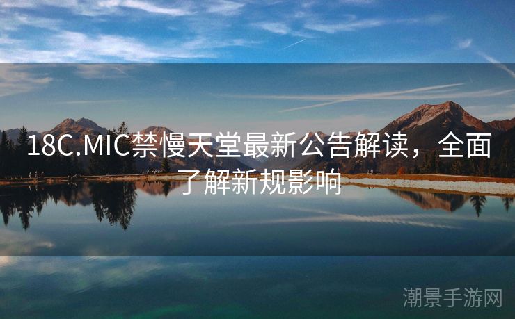 18C.MIC禁慢天堂最新公告解读，全面了解新规影响