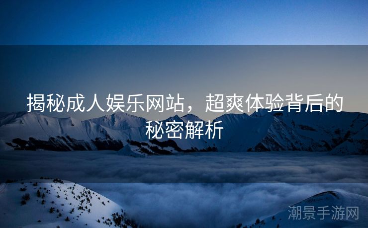 揭秘成人娱乐网站，超爽体验背后的秘密解析