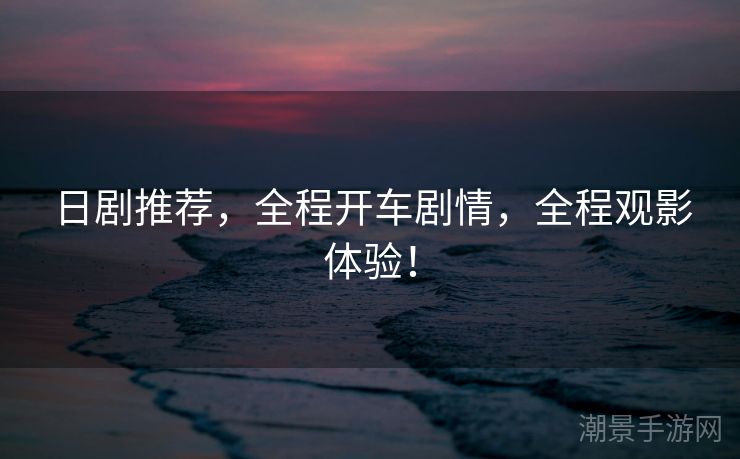 日剧推荐，全程开车剧情，全程观影体验！