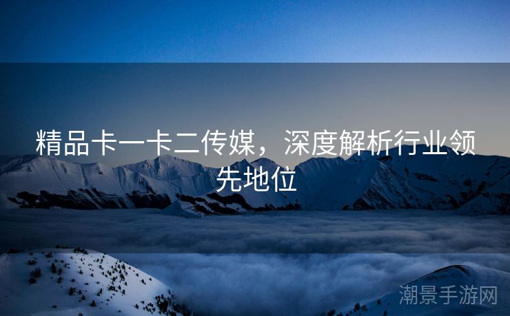 精品卡一卡二传媒，深度解析行业领先地位