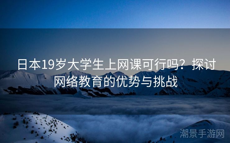 日本19岁大学生上网课可行吗？探讨网络教育的优势与挑战