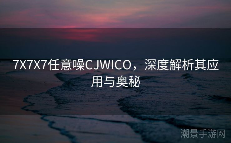 7X7X7任意噪CJWICO，深度解析其应用与奥秘