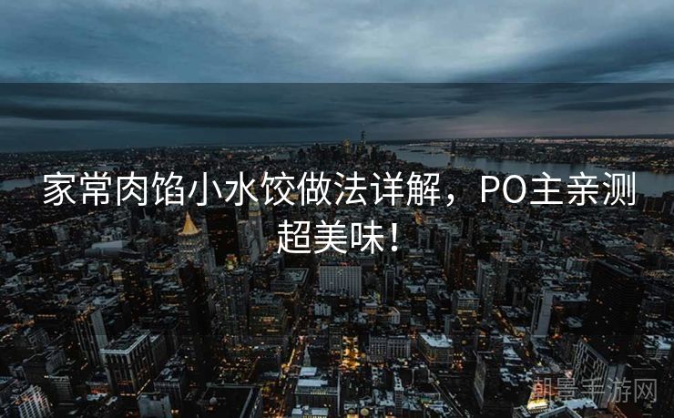 家常肉馅小水饺做法详解，PO主亲测超美味！